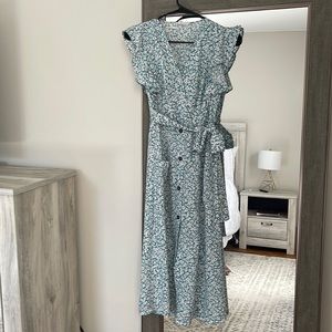 Midi Dress in Teal XS
